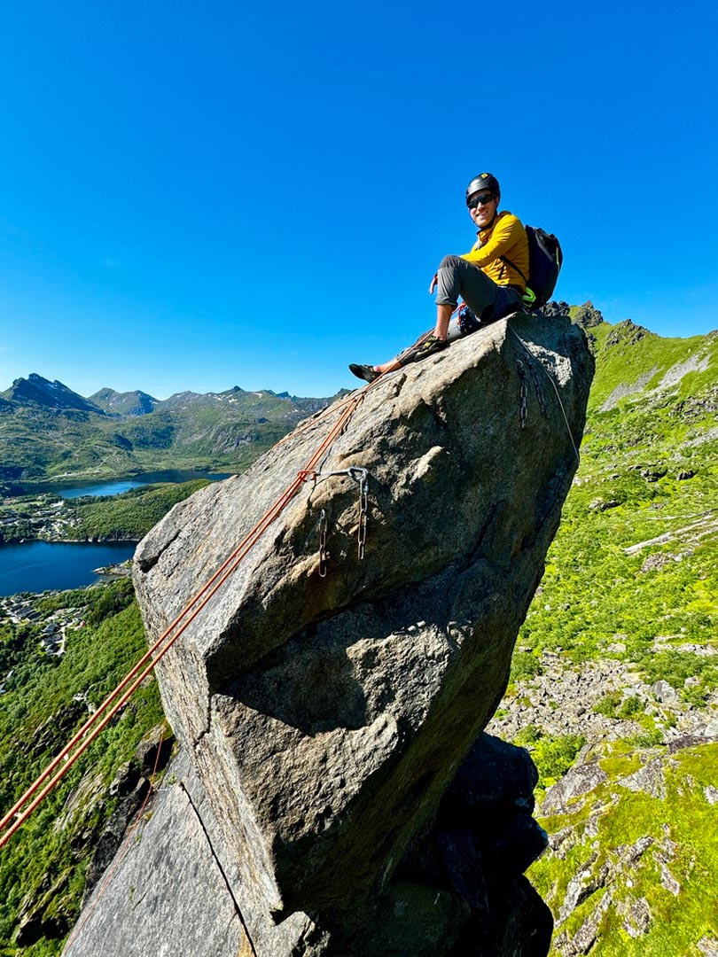 Forsida on Svolværgeita with Lofoten Mountain Guides.