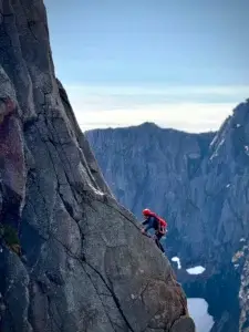 Klatring på Ørneryggen, Lofoten.
