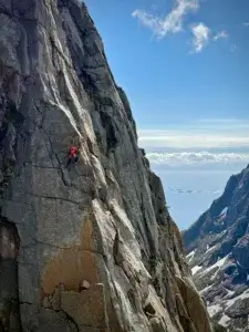 Klatring i Lofoten under 5 ukers klatrekurs.