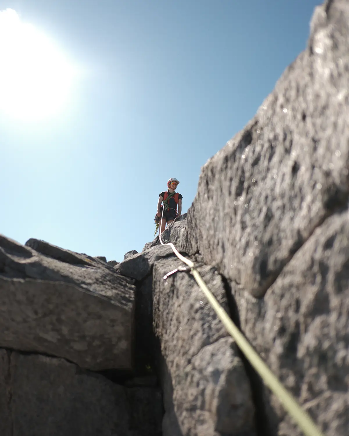 Climbers on Lofoteggen, Lofoten.